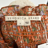 Veronica Beard Salmon Floral Button Down Maxi Dress M