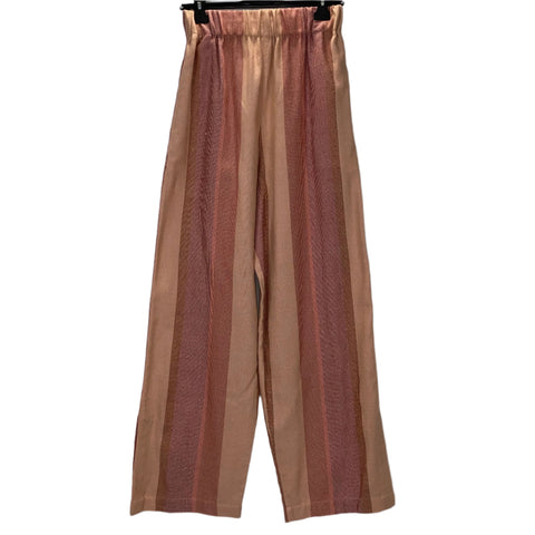 Marrakshi Life £400 Pink & Ruby Stripe Pull-On Pants XS