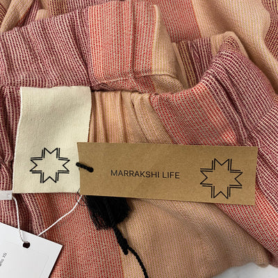 Marrakshi Life £400 Pink & Ruby Stripe Pull-On Pants XS