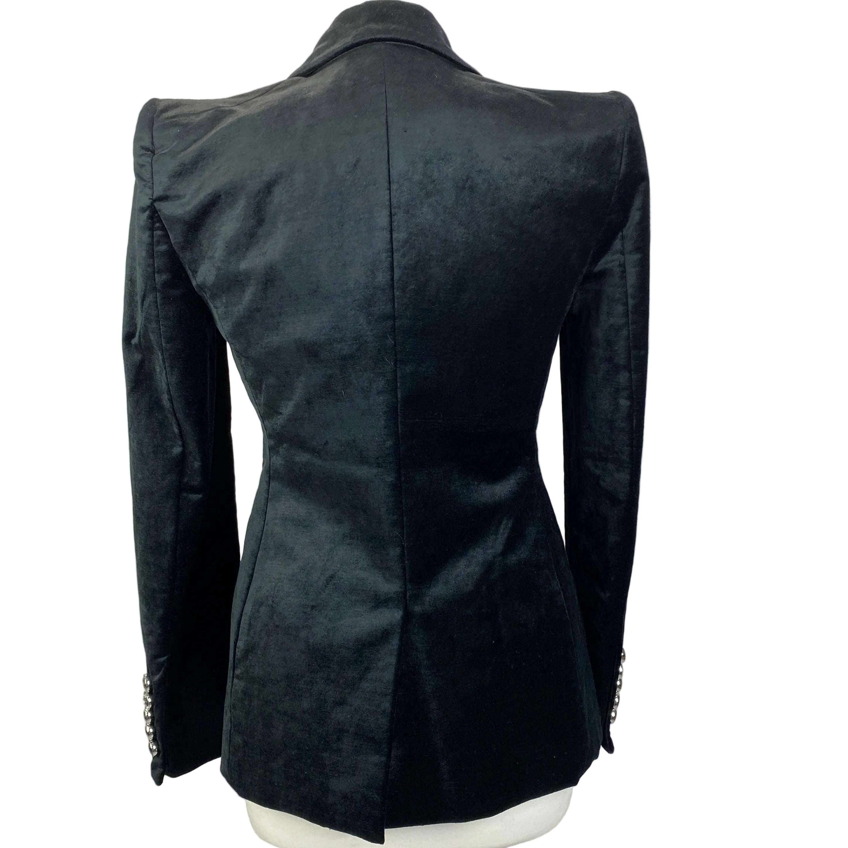 Veronica Beard New $700 Black Velvet Elam Dickey Jacket XXS