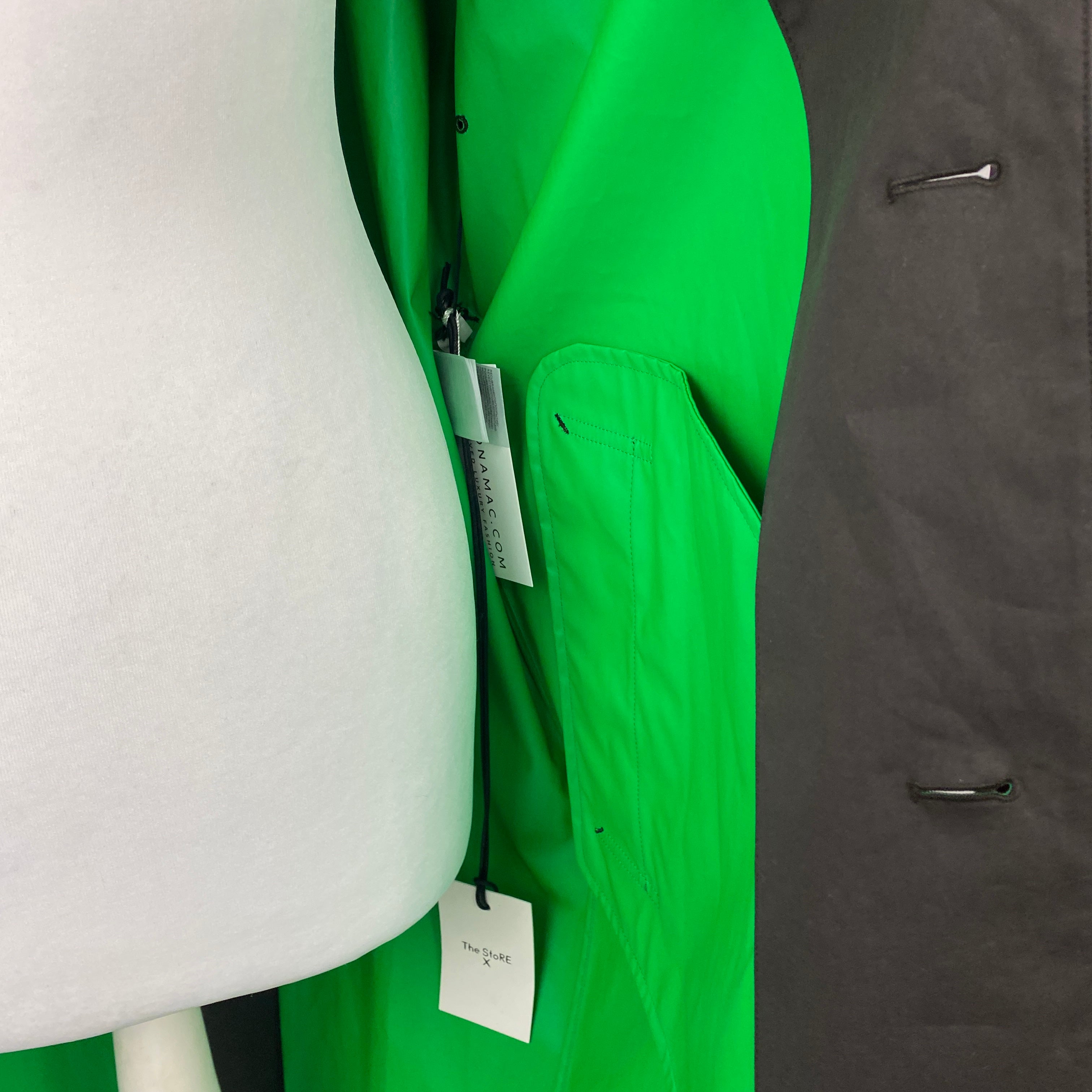 Bottega Veneta New £2100 Brown Resinated Cotton Trench Coat XS