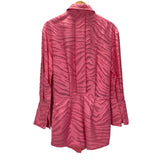 The Attico £948 Flamingo Pink Zebra Cut Silvye Shirt Dress XXS