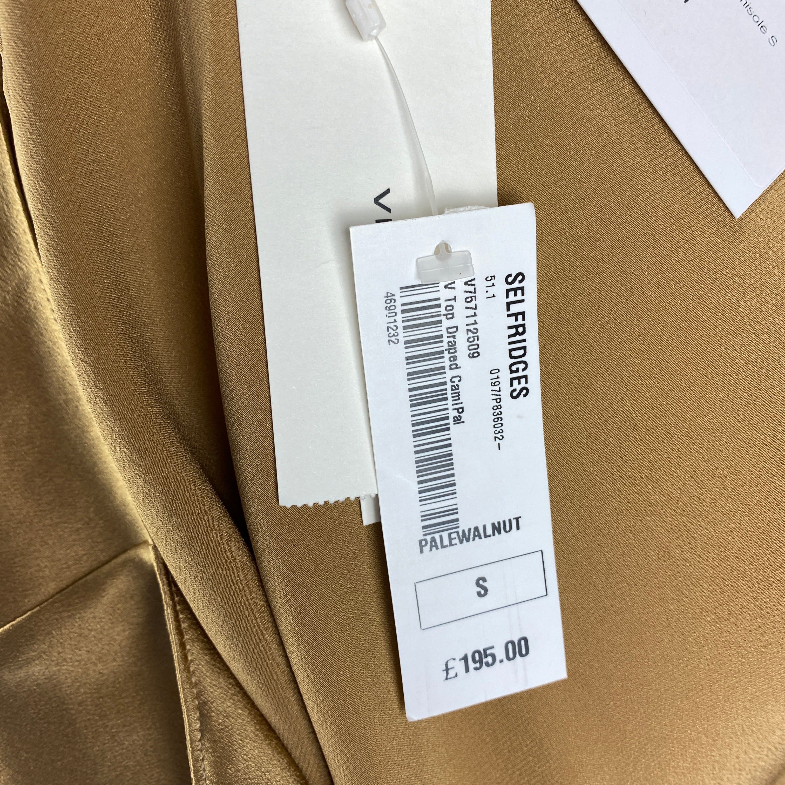 Vince New £195 Gold Silk Camisole S