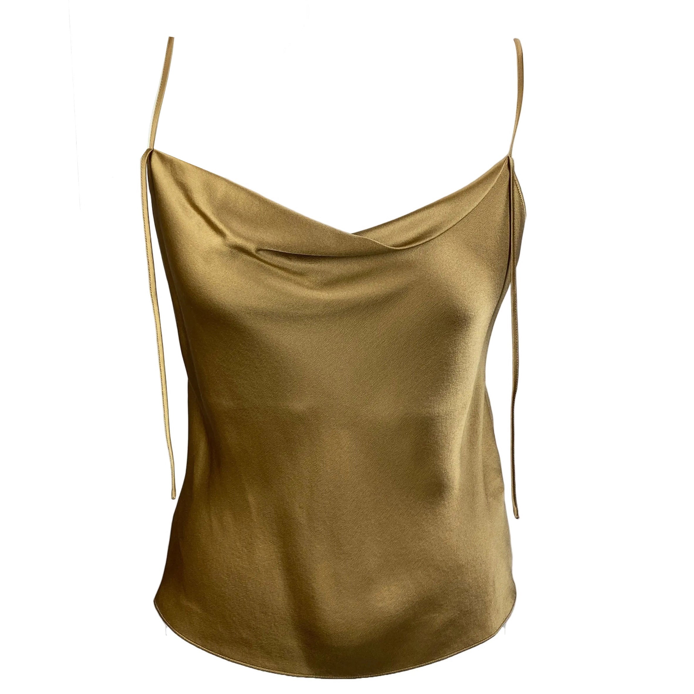 Vince New £195 Gold Silk Camisole S