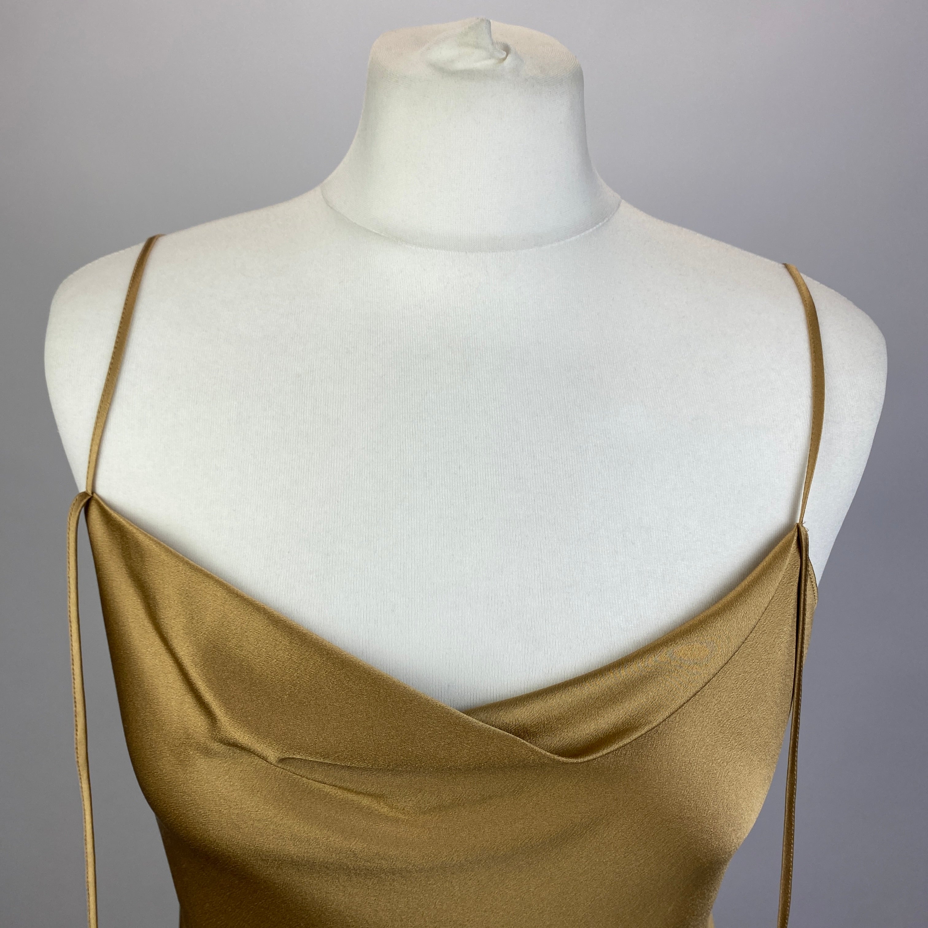 Vince New £195 Gold Silk Camisole S