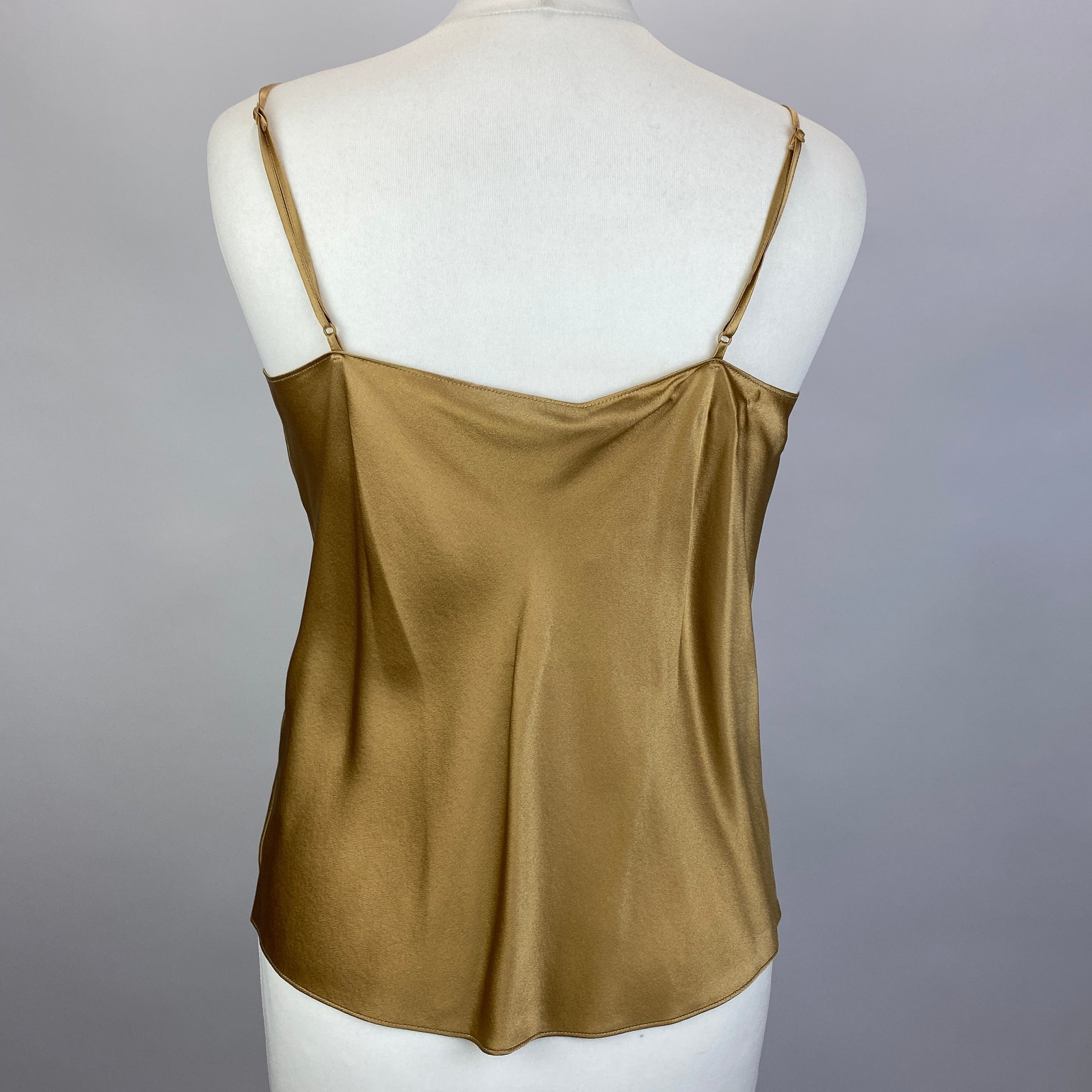 Vince New £195 Gold Silk Camisole S