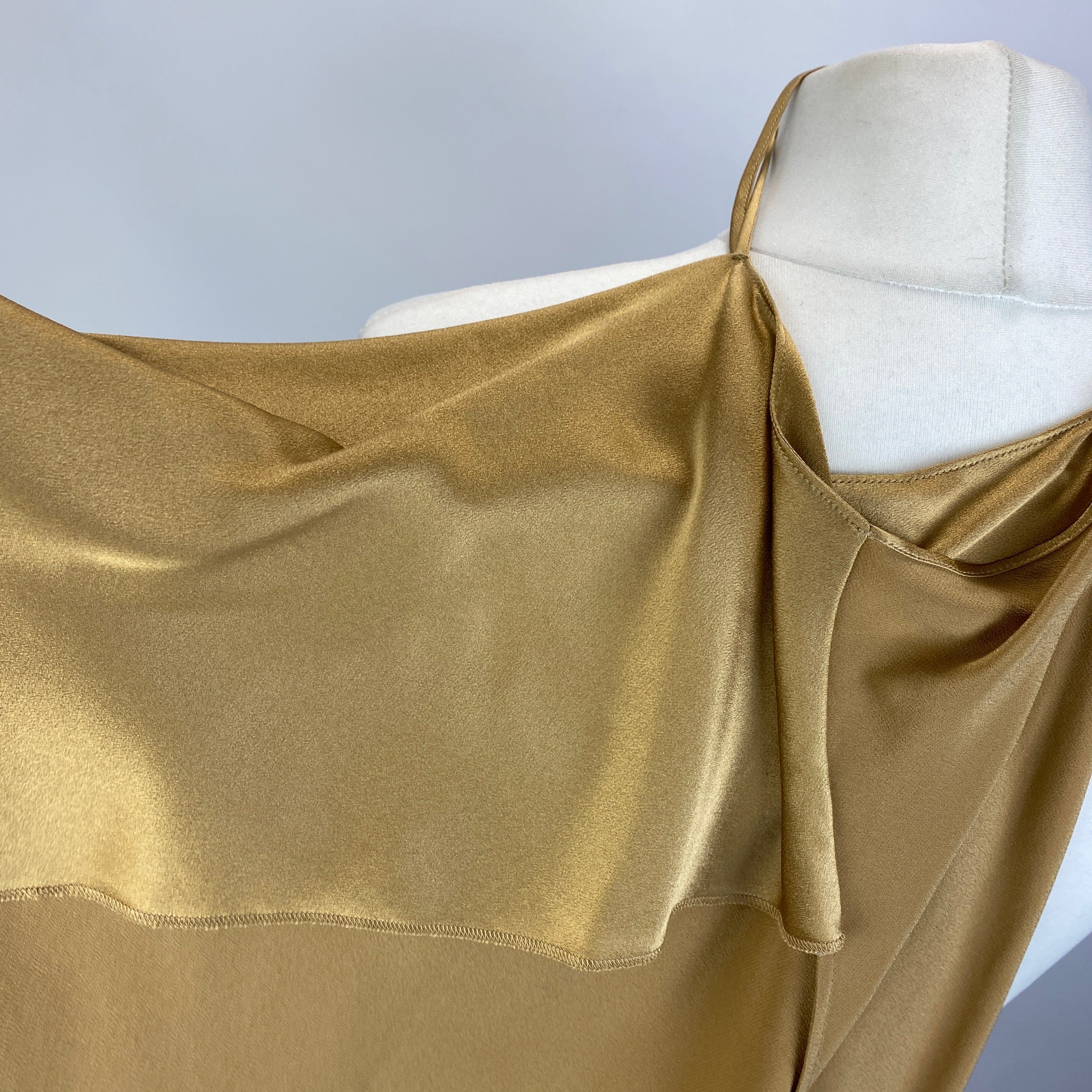 Vince New £195 Gold Silk Camisole S
