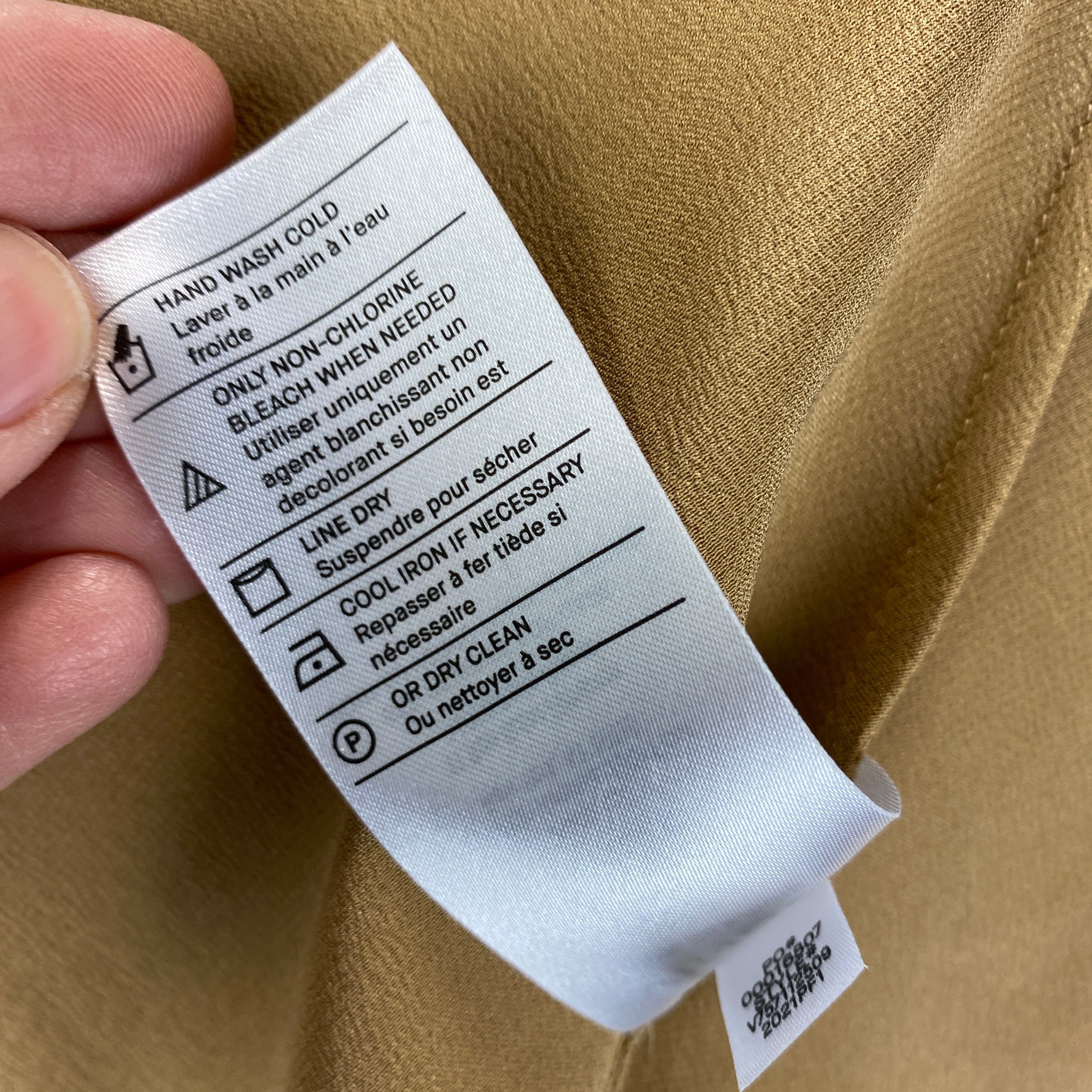 Vince New £195 Gold Silk Camisole S