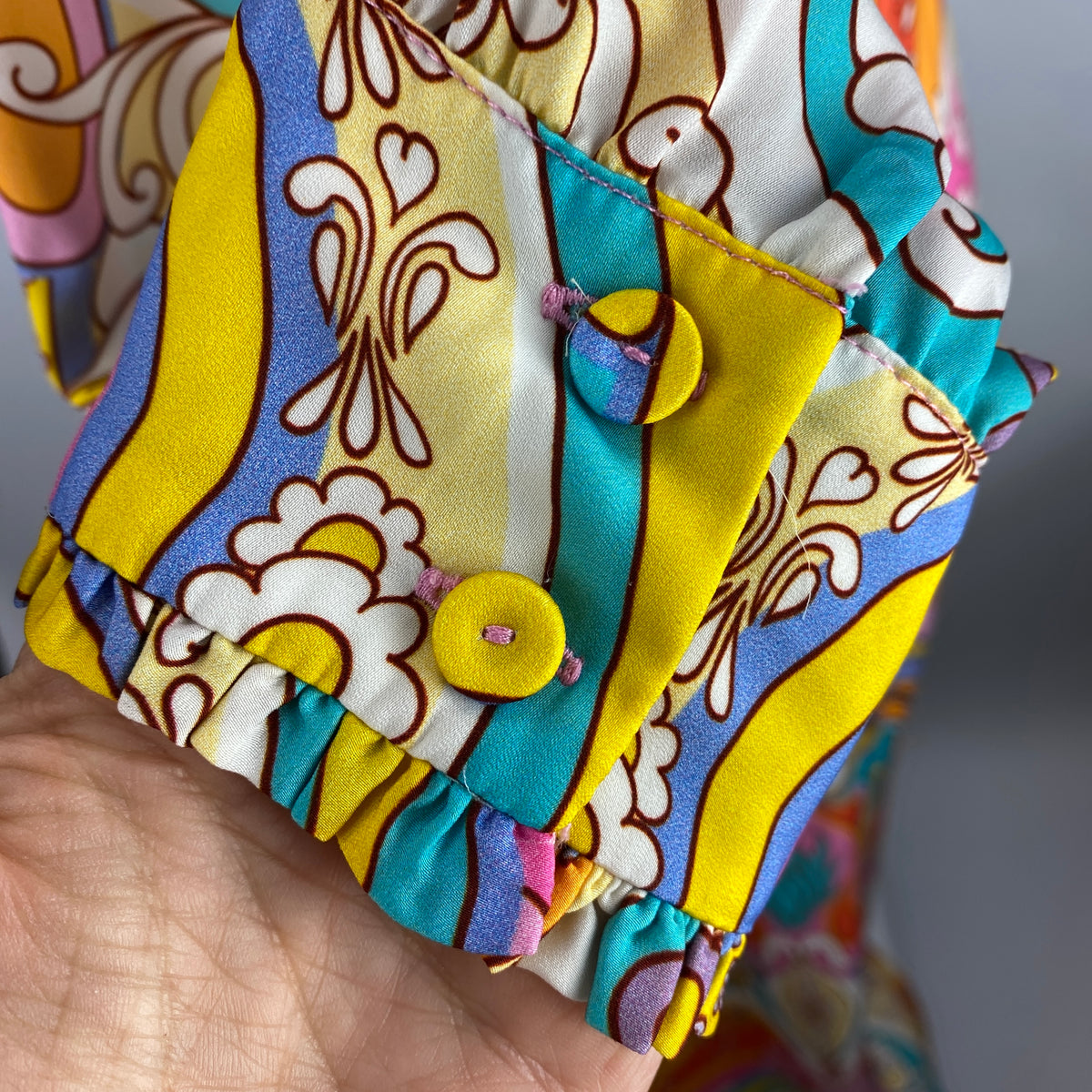 Borgo De Nor Brights Paisley Silk Maxi Shirtdress L
