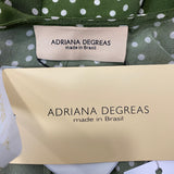 Adriana Degreas Brand New £415 Green Mille Punti Silk Shirt S