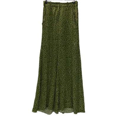 Adriana Degreas Brand New £1154 Green Mille Punti Silk Pants S