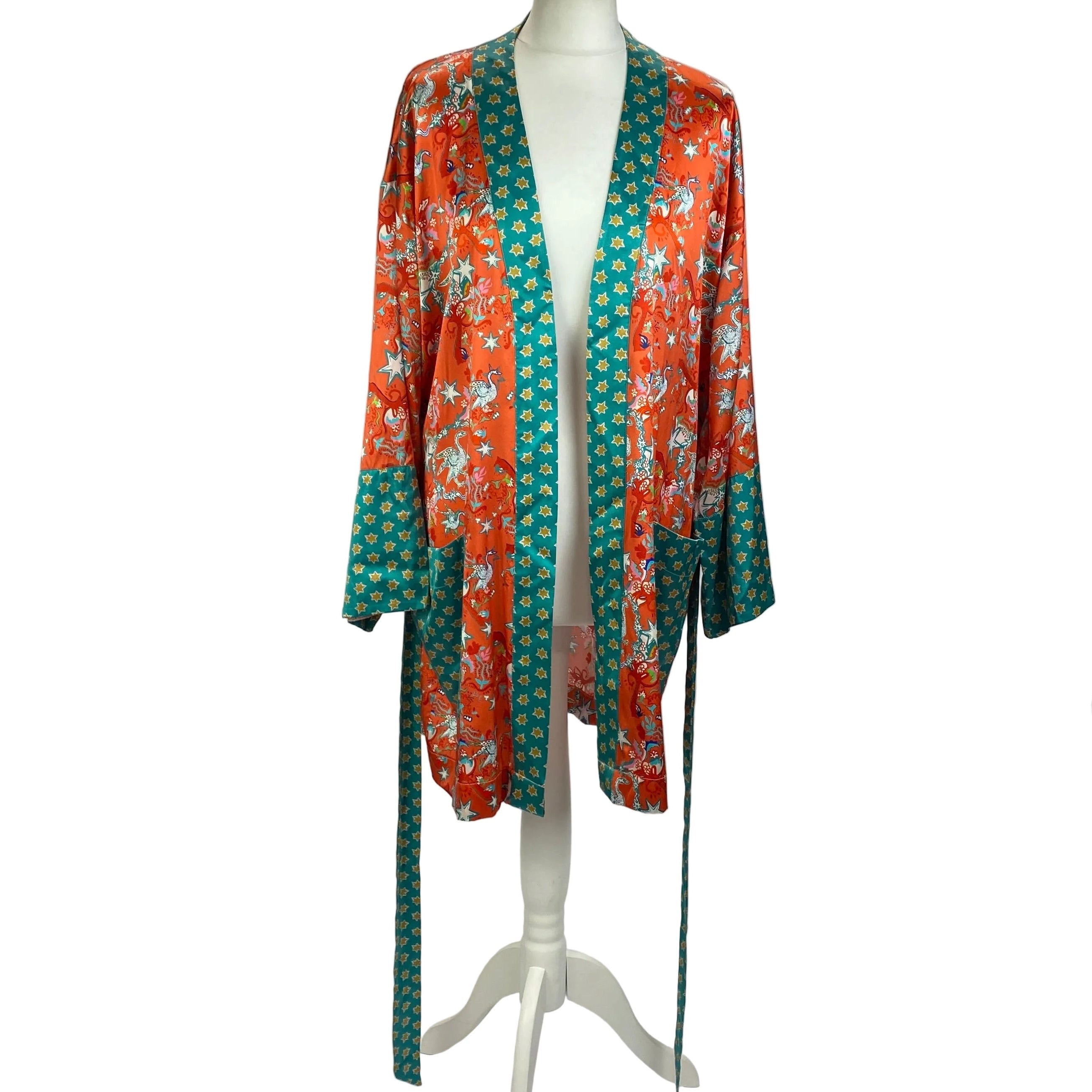 Jessica Russell Flint New £340 Golden Goose Silk Robe XS/S