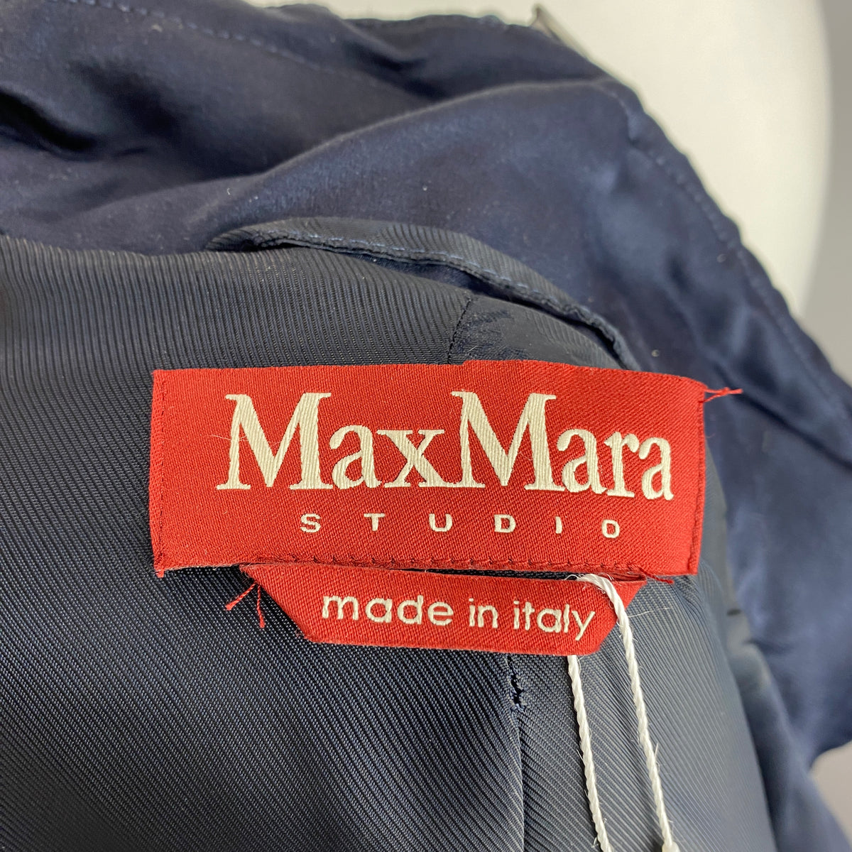 Max Mara £800 Navy Alpaca & Wool 2-Layer Coat XS/S