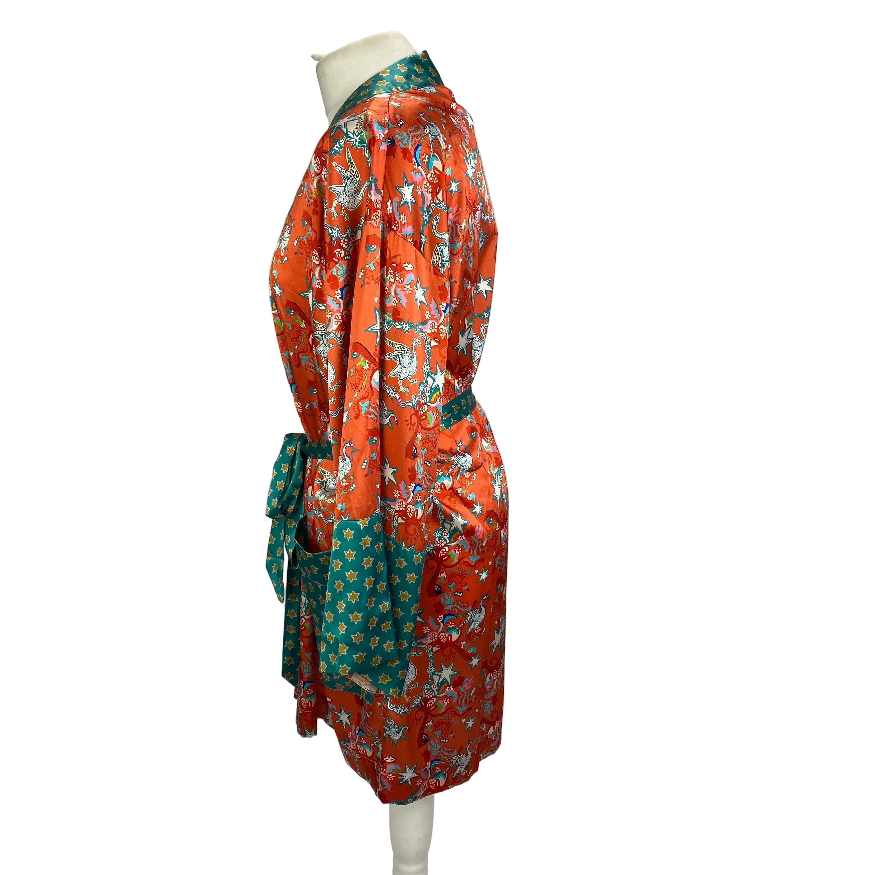 Jessica Russell Flint New £340 Golden Goose Silk Robe XS/S