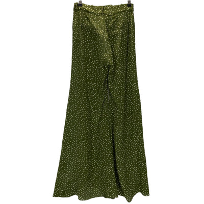 Adriana Degreas Brand New £1154 Green Mille Punti Silk Pants S