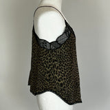 Zadig & Voltaire Leopard Print Lace Trim Camisole M
