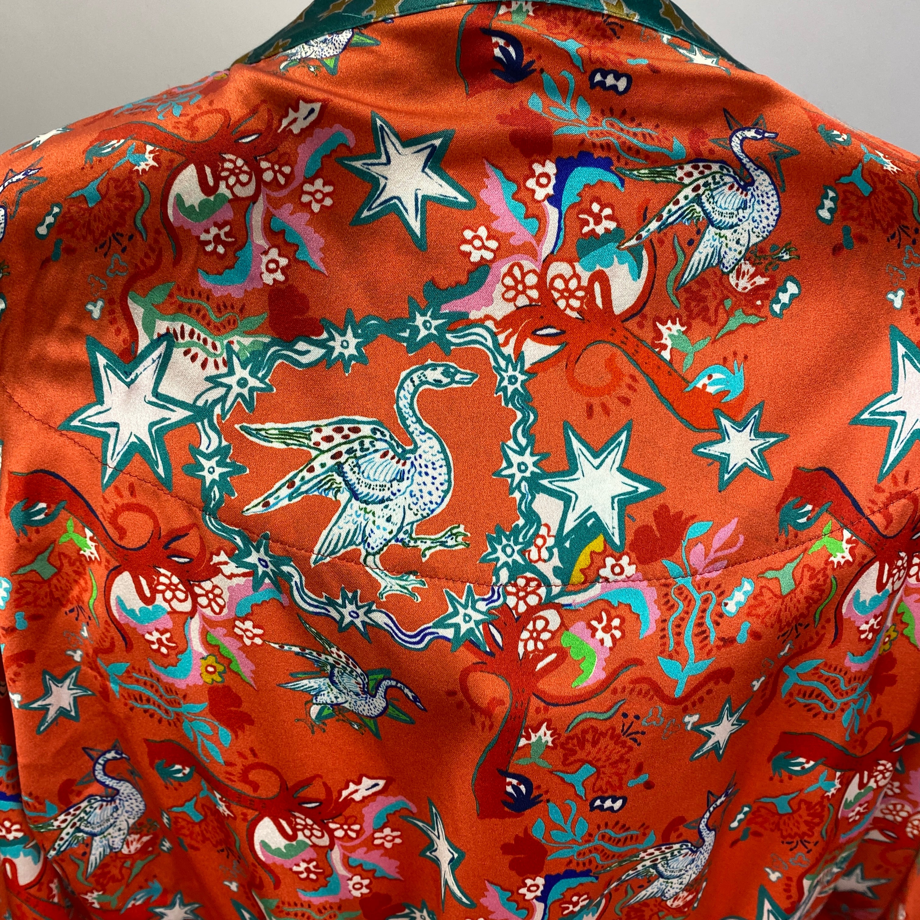 Jessica Russell Flint New £340 Golden Goose Silk Robe XS/S
