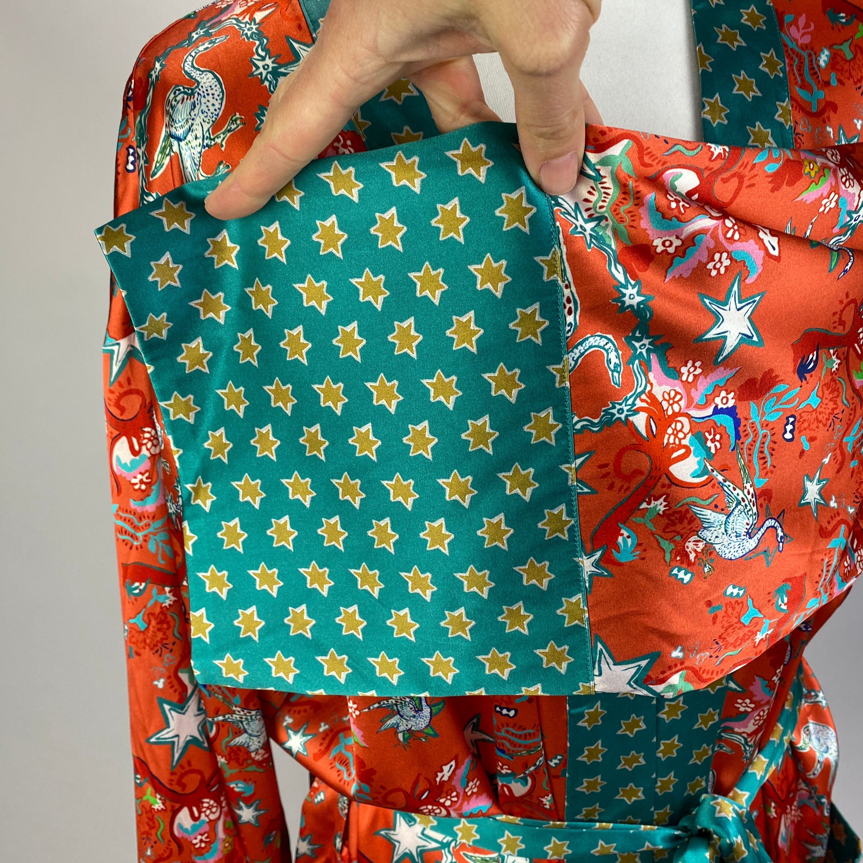 Jessica Russell Flint New £340 Golden Goose Silk Robe XS/S