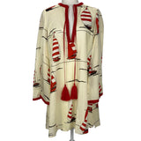 Gucci £2000 Sailboat-Print Silk-Blend Tunic Dress XS