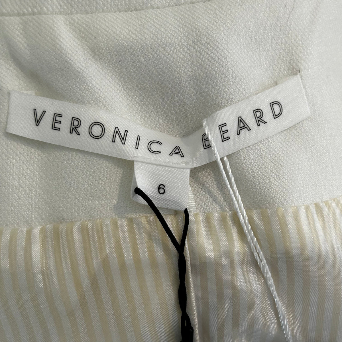 Veronica Beard £548 Brand New Braeton Dickey Jacket White S