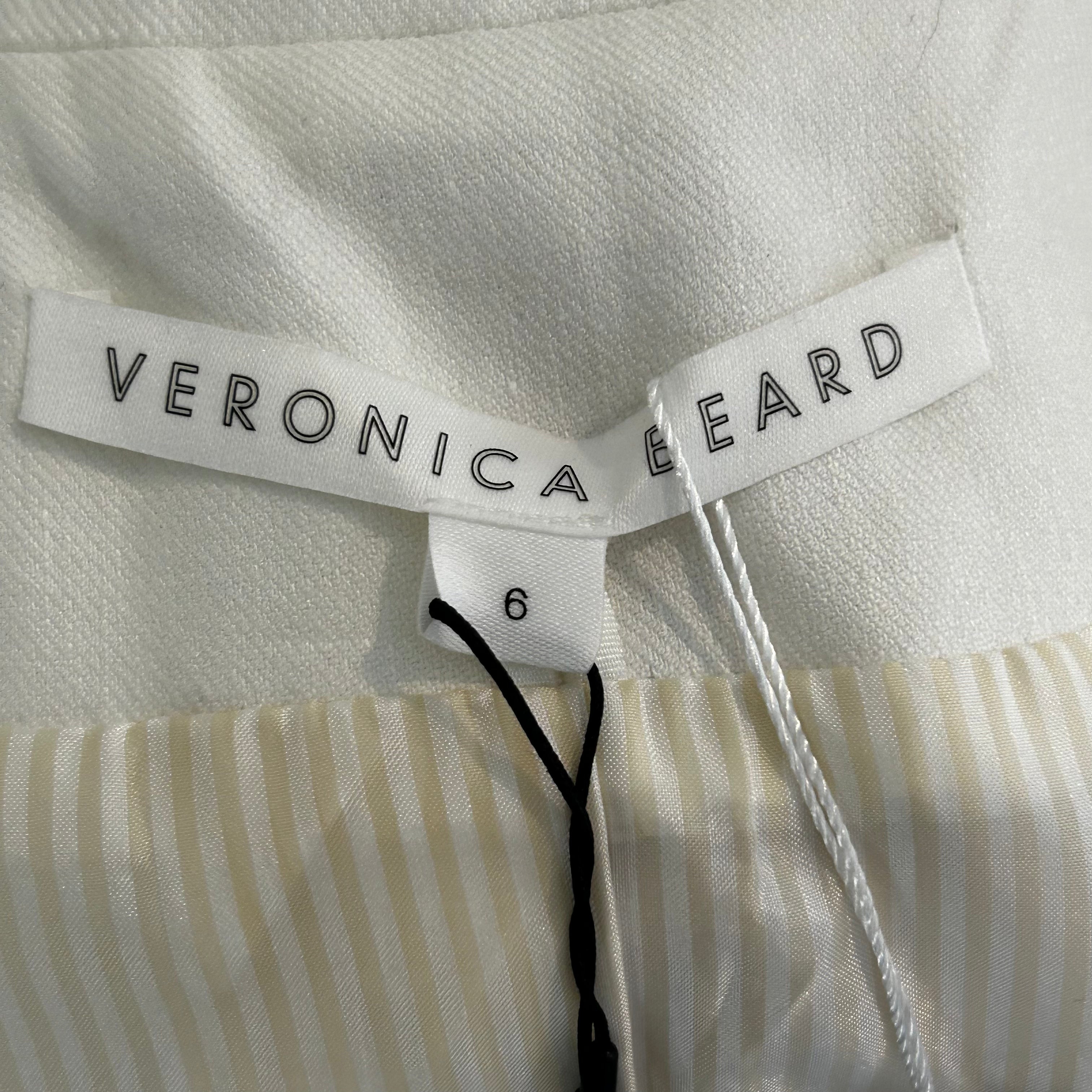 Veronica Beard New £548 White & Limestone Braeton Dickey Jacket S