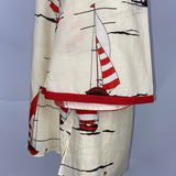 Gucci £2000 Sailboat-Print Silk-Blend Tunic Dress XS