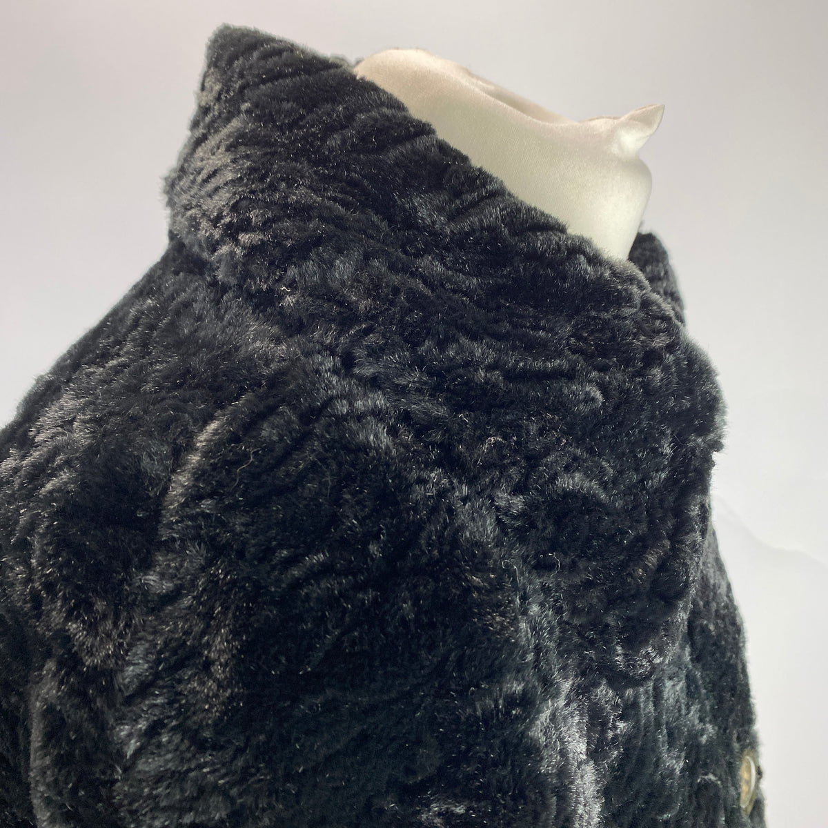 Armani Collezioni New Black Faux Fur Jacket M