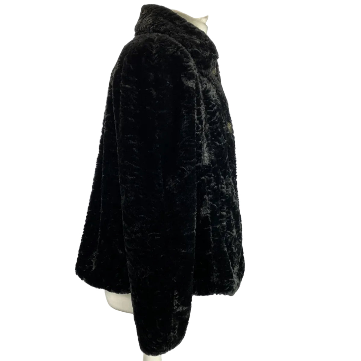 Armani Collezioni New Black Faux Fur Jacket M