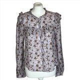Veronica Beard Brand New Lilac Floral Cotton Shirt M