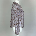 Veronica Beard Brand New Lilac Floral Cotton Shirt M