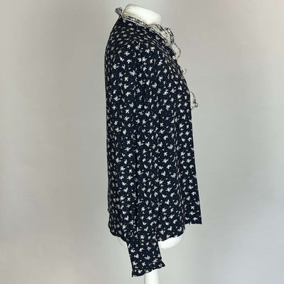 Sezane x Sea New York Navy Floral Blouse M