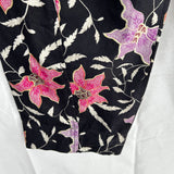 Isabel Marant Black & Pink Floral Cotton Crop Pants XS