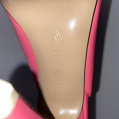 The Attico £640 Flamingo Pink Ankle Wrap Heels 38