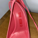 The Attico £640 Flamingo Pink Ankle Wrap Heels 38