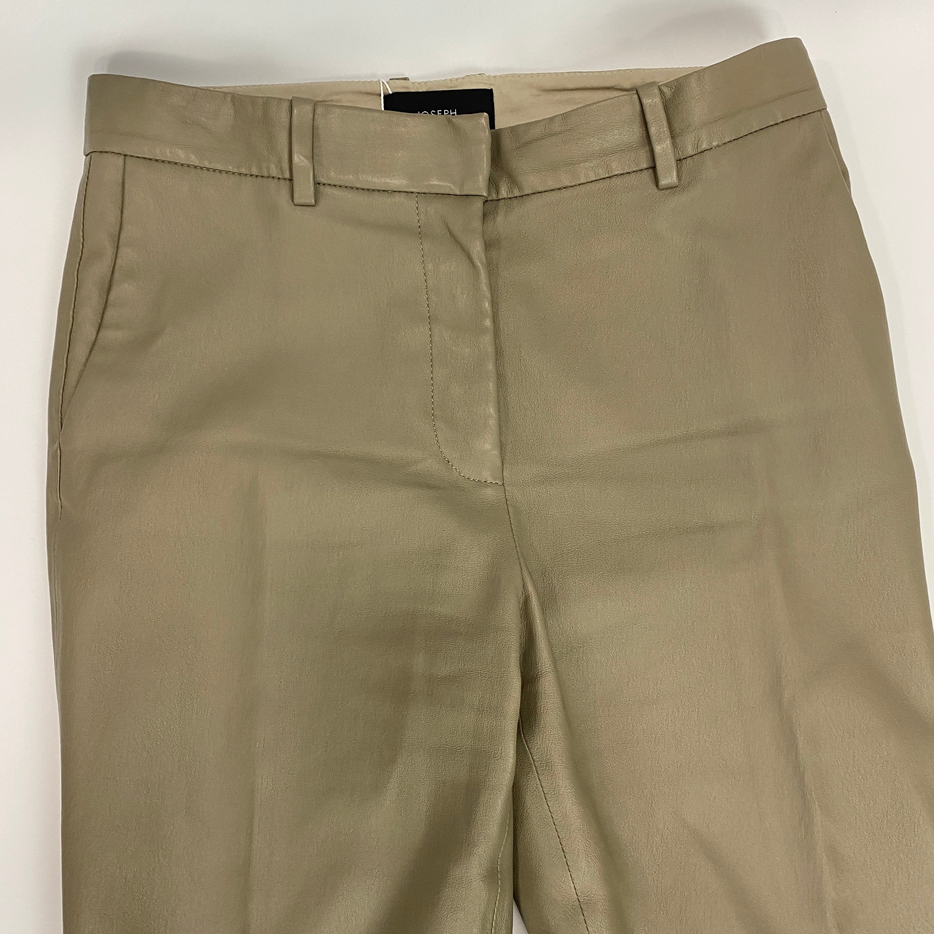 Joseph £1075 Sage Stretch Leather Coleman Pants S