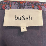 Ba&Sh Navy Floral Print Cotton Tunic Top S