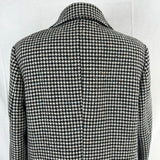 Joseph £895 Black & White Smart Dogtooth Arlon Wool Coat L