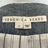 Veronica Beard Vintaged Denim Plait Detail Jacket S/M