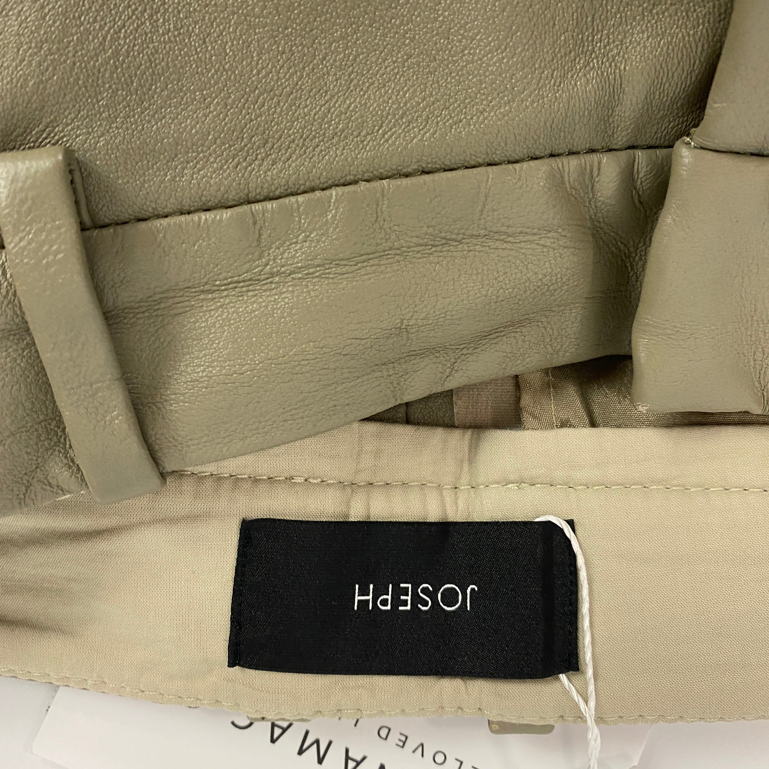 Joseph £1075 Sage Stretch Leather Coleman Pants S