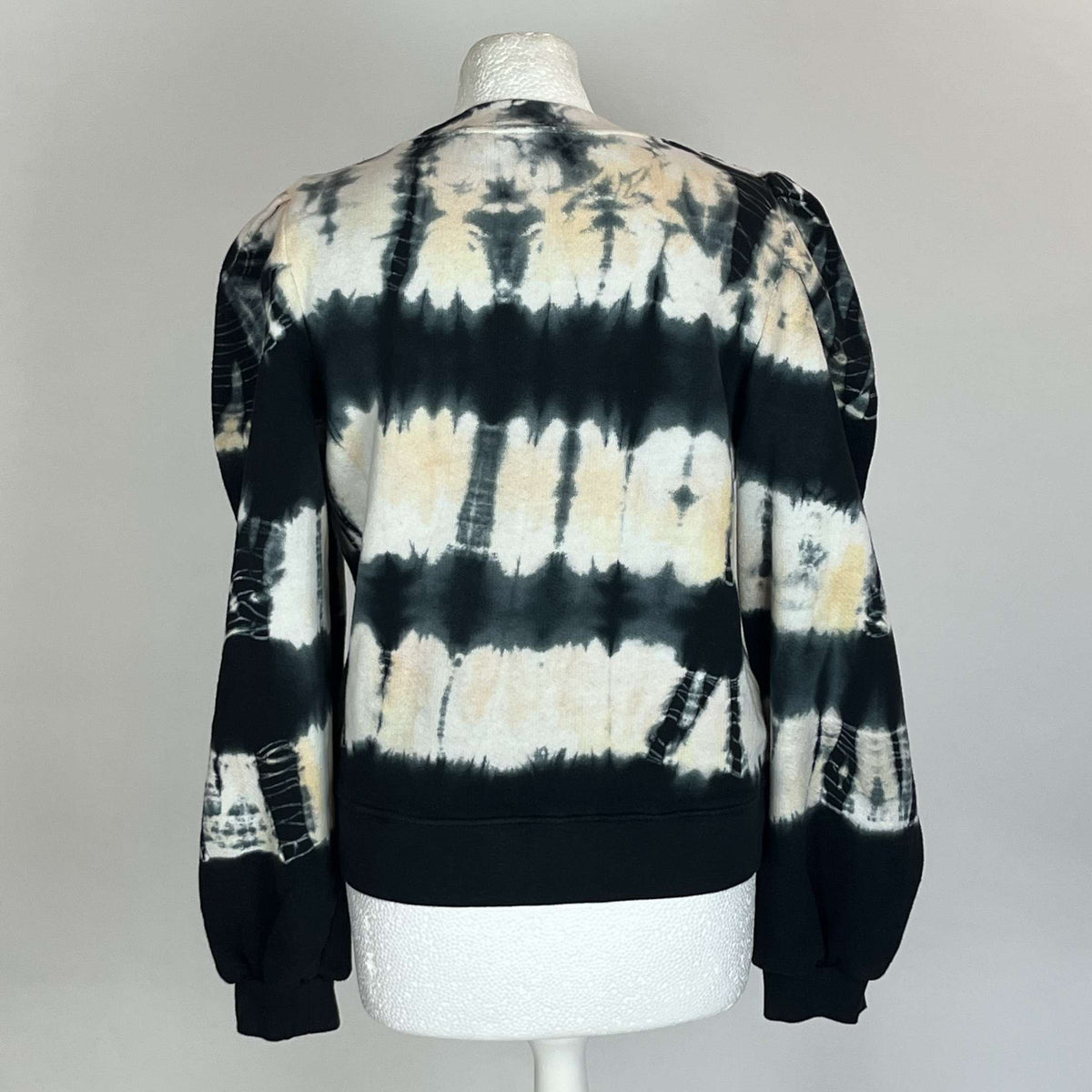 Ulla Johnson Black & Cream Tie Dye Sweatshirt L