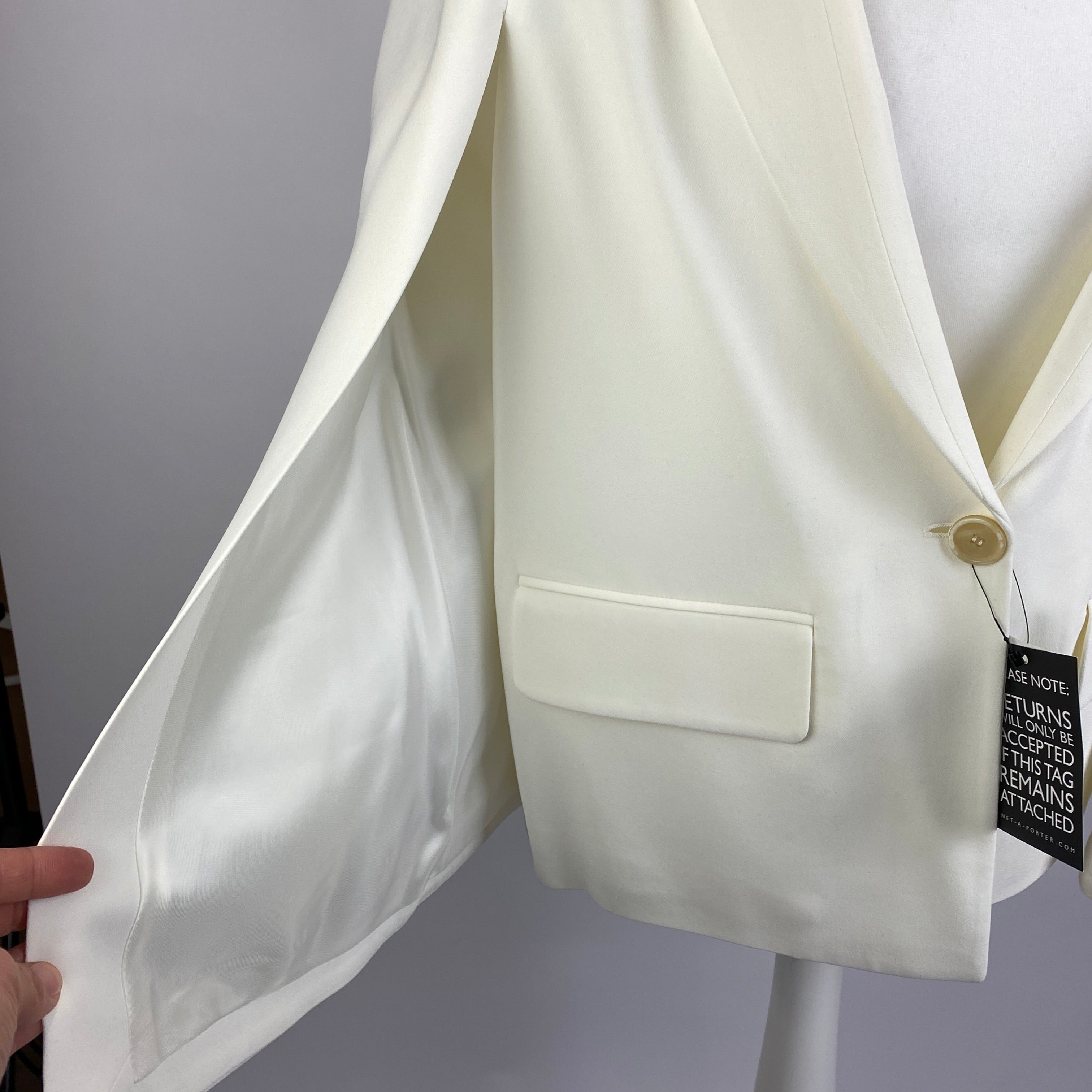 Givenchy New £1845 Ivory Smoking Cape Blazer S