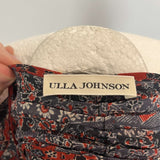 Ulla Johnson Brand New Grey Print Silk Belted Maxi Dress L