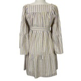 Lisa Marie Fernandez Multi Stripe Seersucker Tiered Mini Dress XS/S