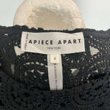 Apiece Apart Black Crochet Tunic Top S