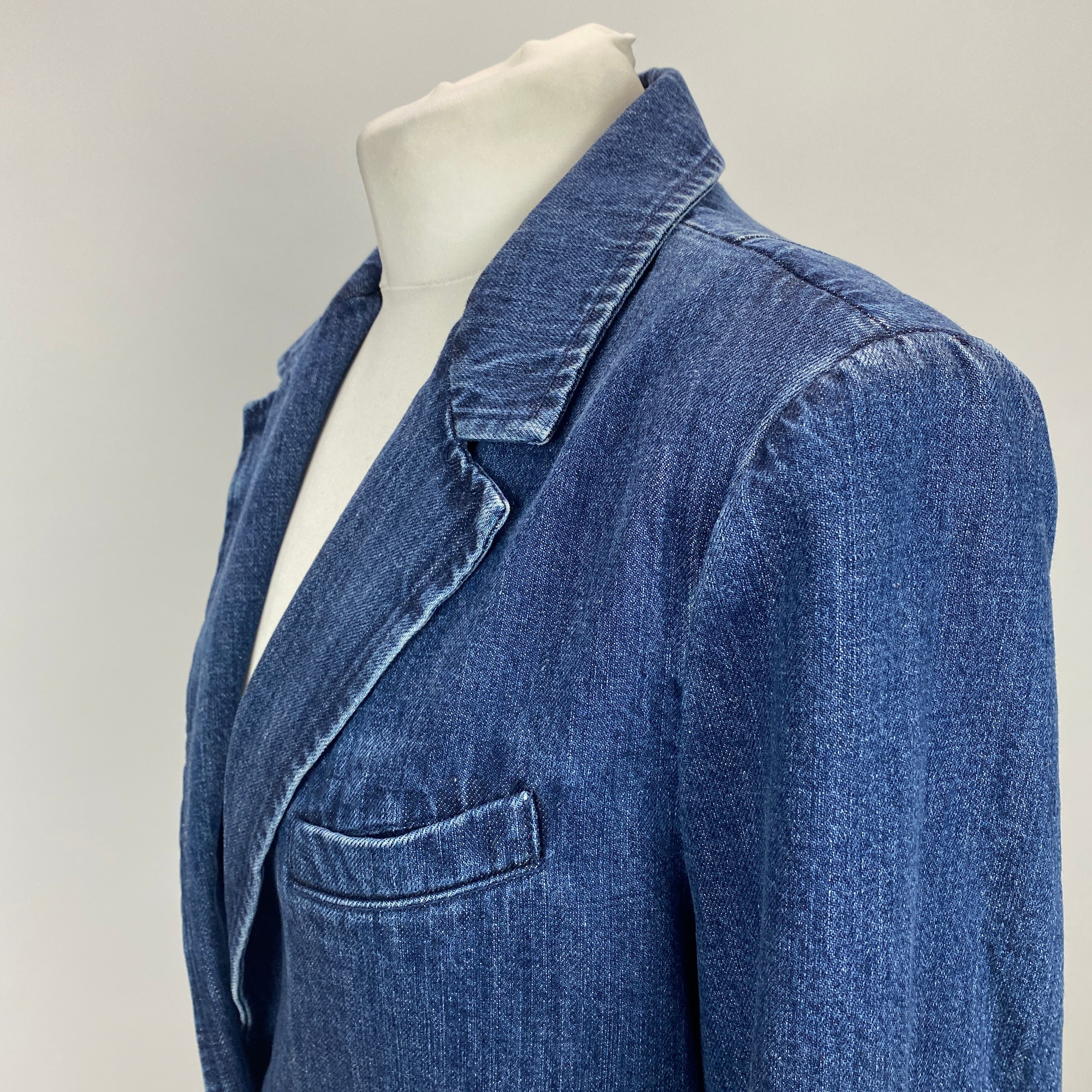 J Brand New £495 Blue Denim Haisley Blazer M