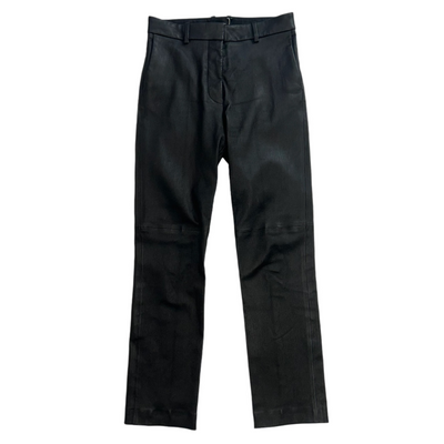 Joseph £1075 Black Leather Zoom Pants S