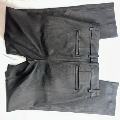 Joseph £1075 Black Leather Zoom Pants S