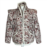 Isabel Marant Cream Floral Print Cotton Quilted Jacket S