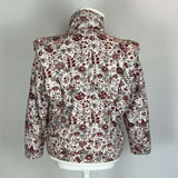 Isabel Marant Cream Floral Print Cotton Quilted Jacket S