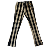 Marques Almeida £310 Black Ivory & Gold Sequin Pants XS